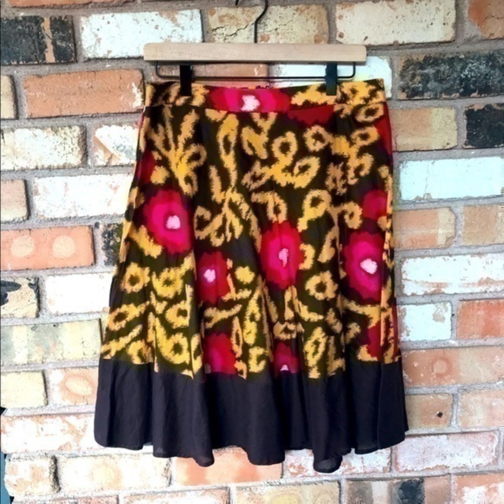 Oscar De Larenta Floral Skirt